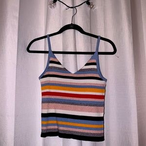 Colorful stripped tank top. Only worn once